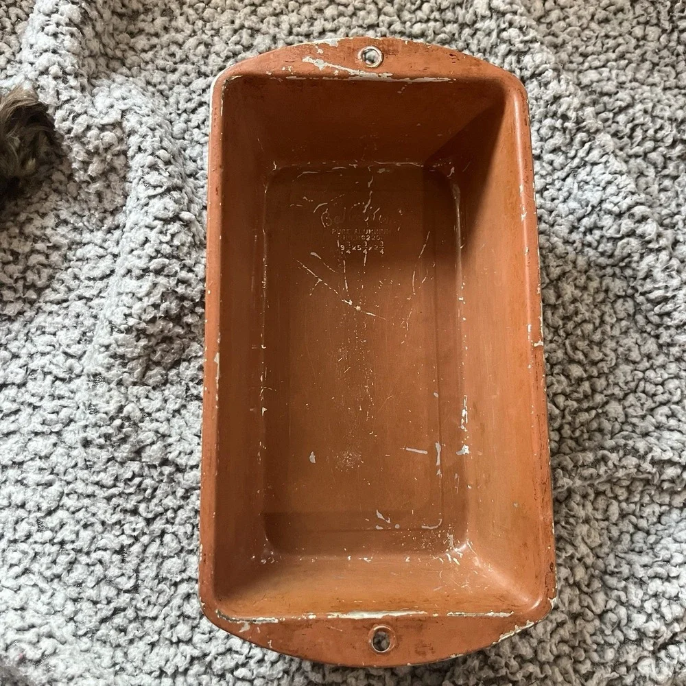 Vintage Bake King Small Metal Loaf Pan 9 3/4‎ x 5 3/4 x 2 3/4 Bread Pan MCM
